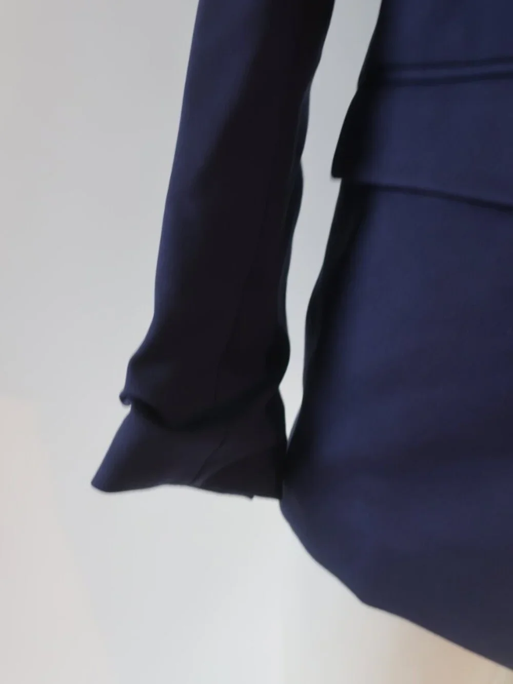 Dolan Navy (Item- 302) Double Breasted Miller Removable Denim Dickey Blazer XS